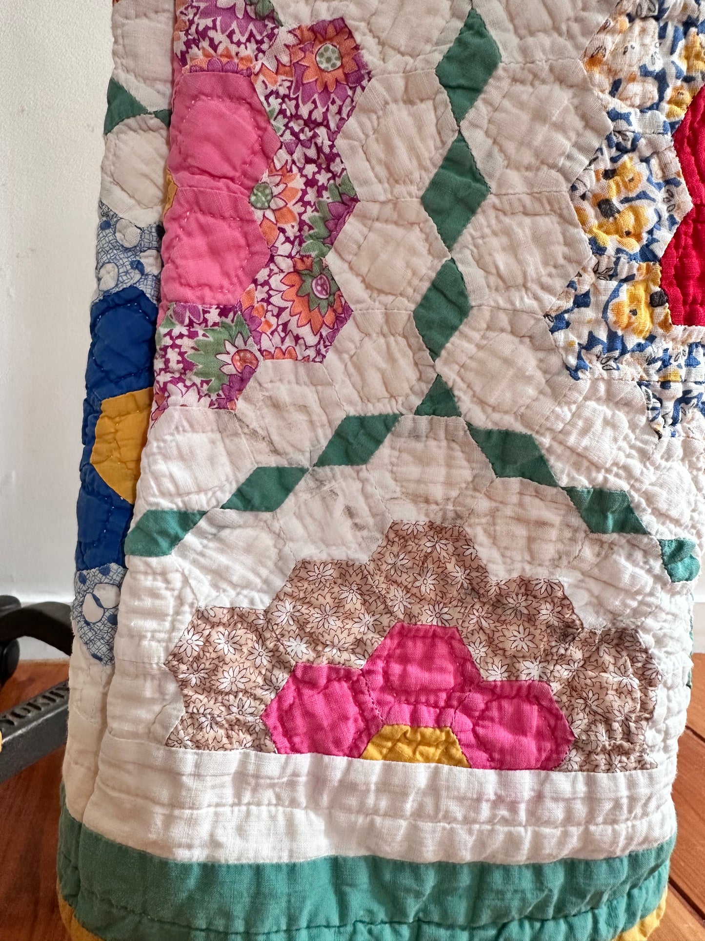 old quilt slim flare pants