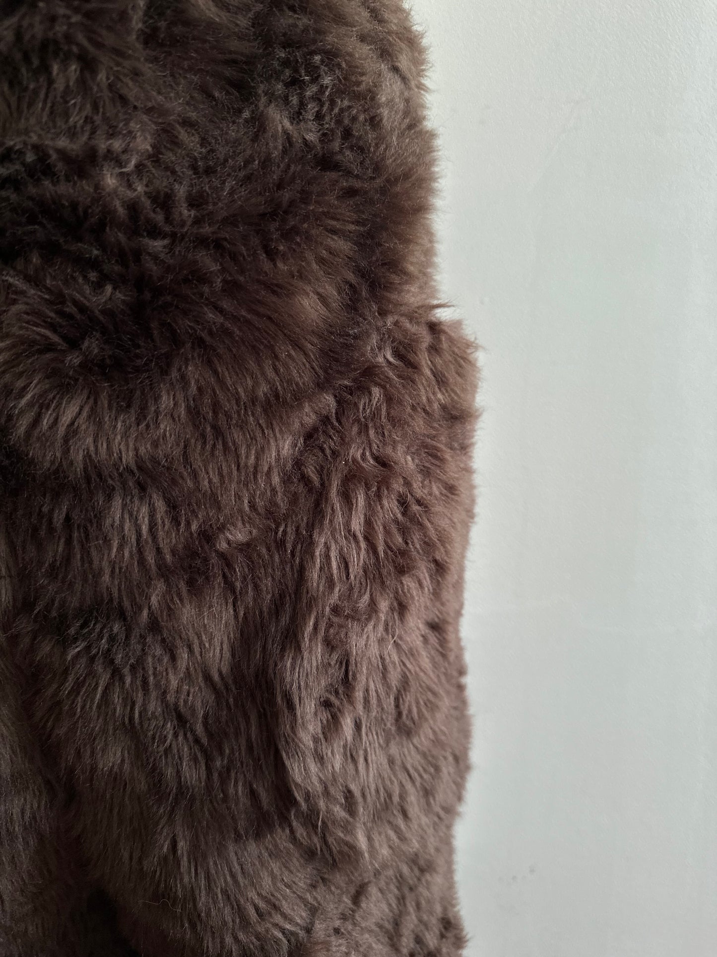 old fur pants / dark brown