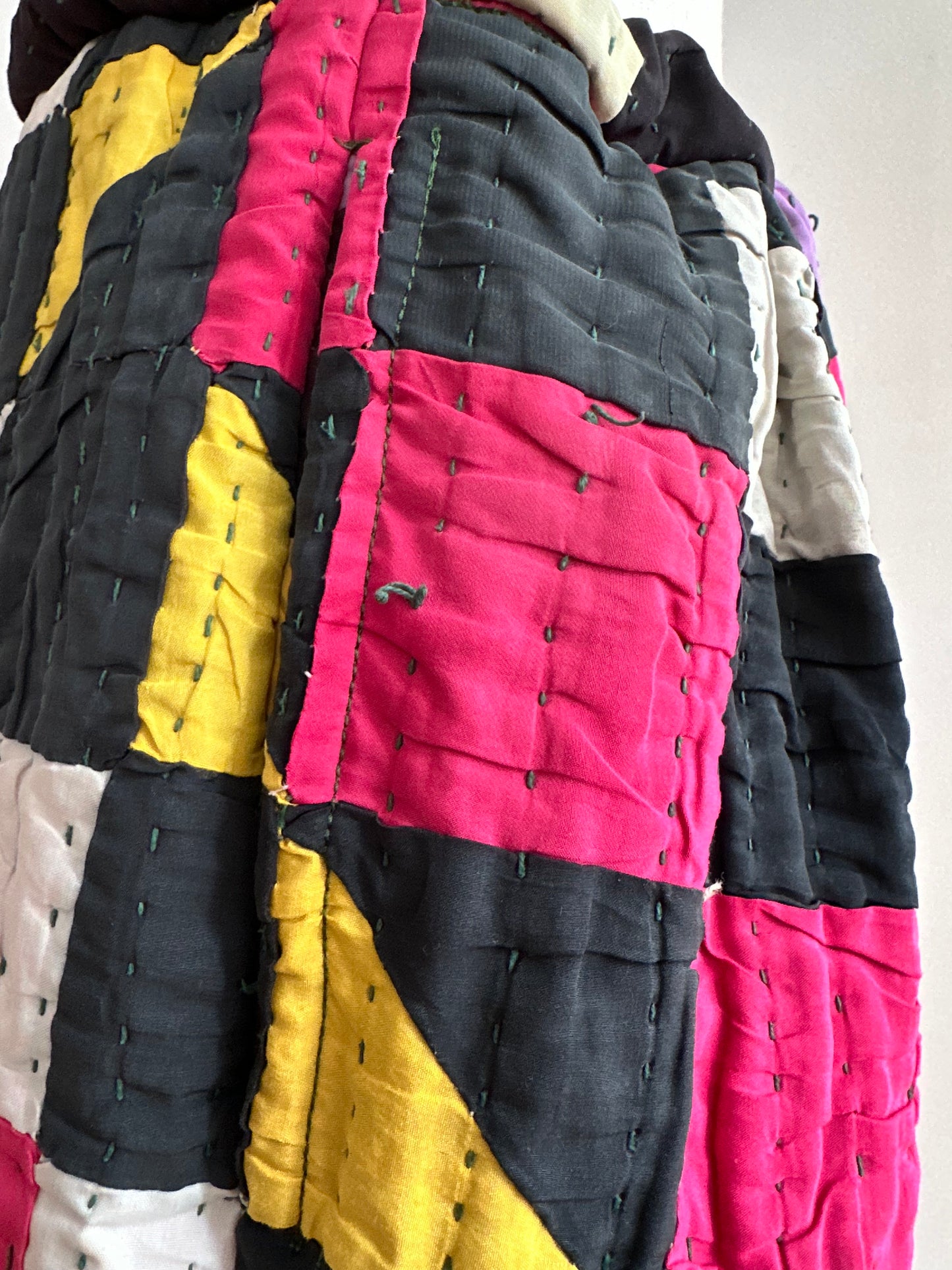 old quilt tuck wide pants