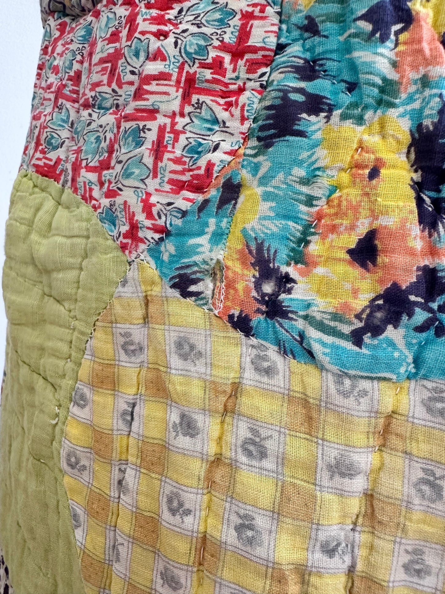 old quilt tuck wide pants