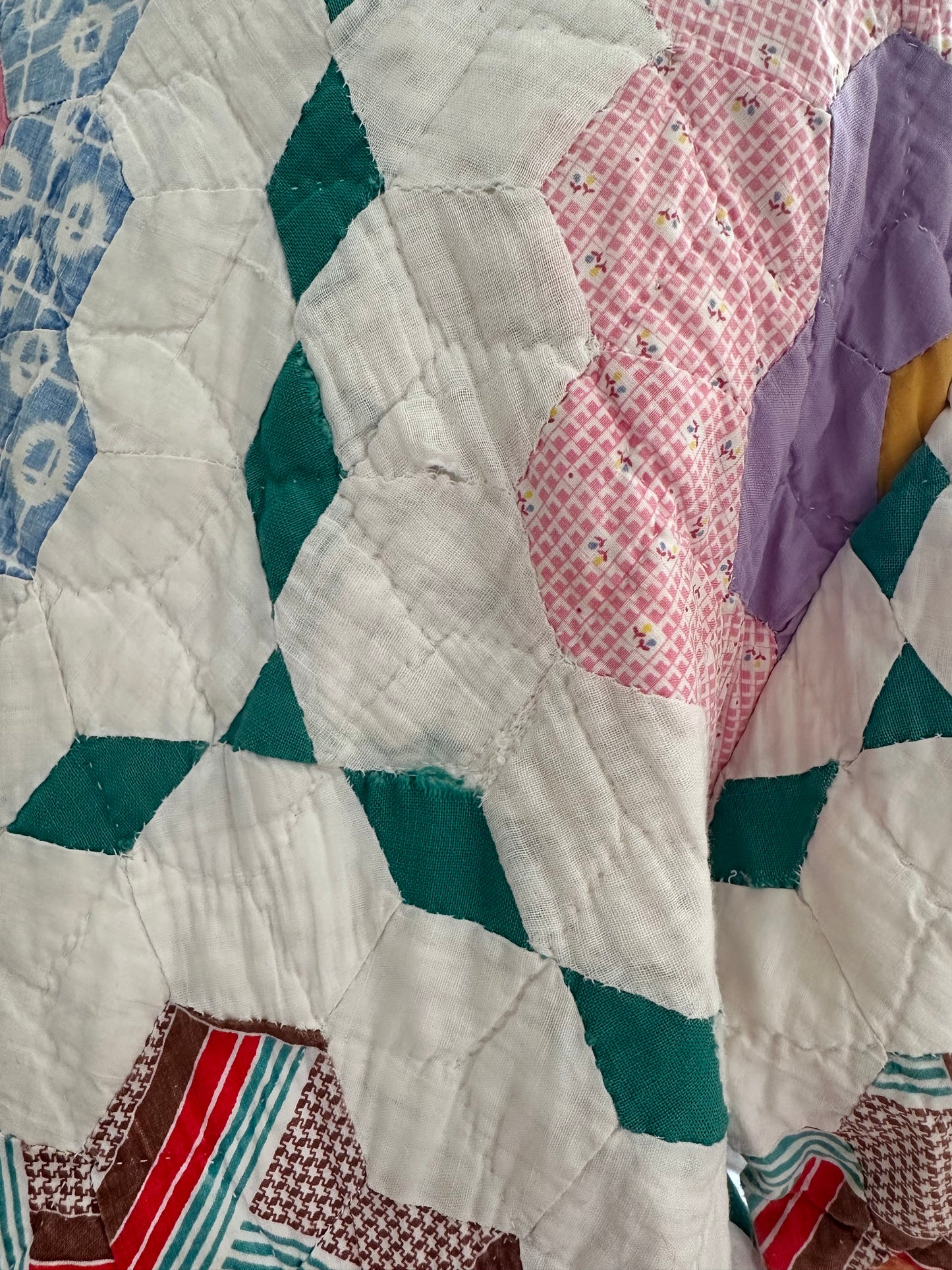 old quilt dress coat
