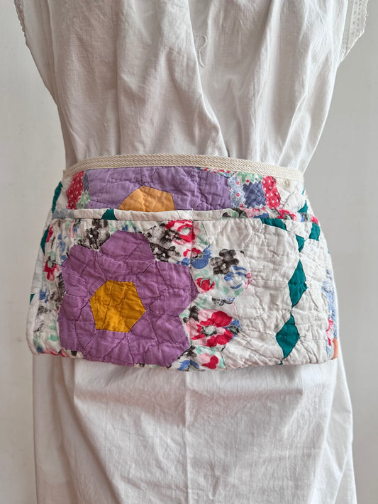 old quilt work apron