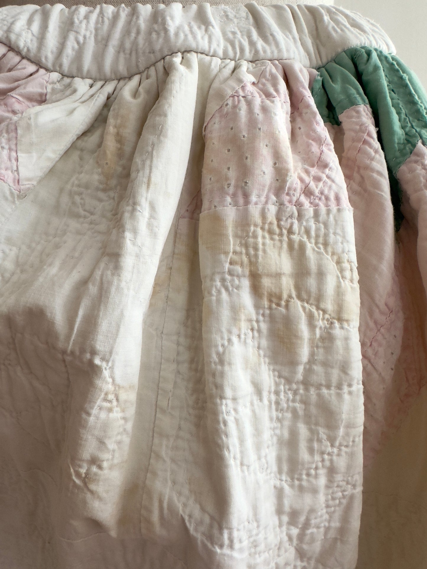 antique quilt pocket gather skirt