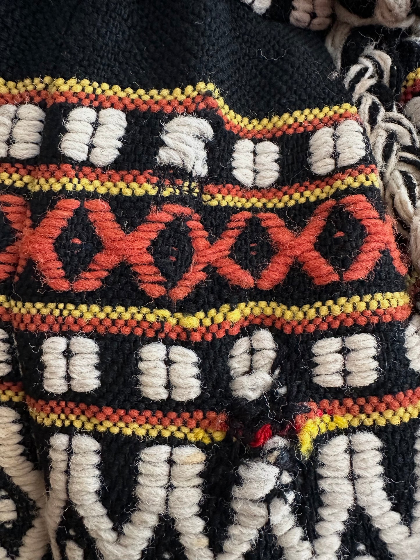 old handwoven textile set-up