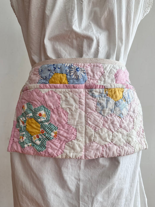 old quilt work apron