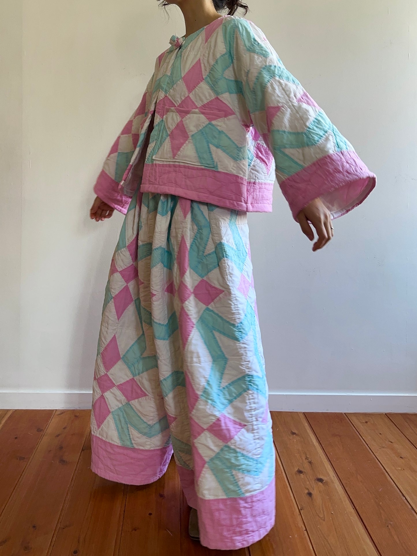 vecchia giacca corta trapuntata