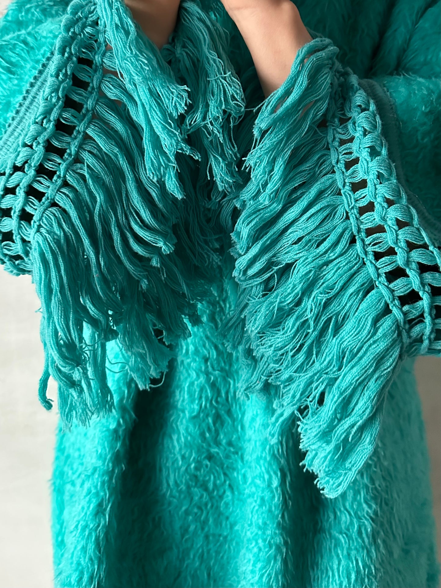 old fur fringe dress