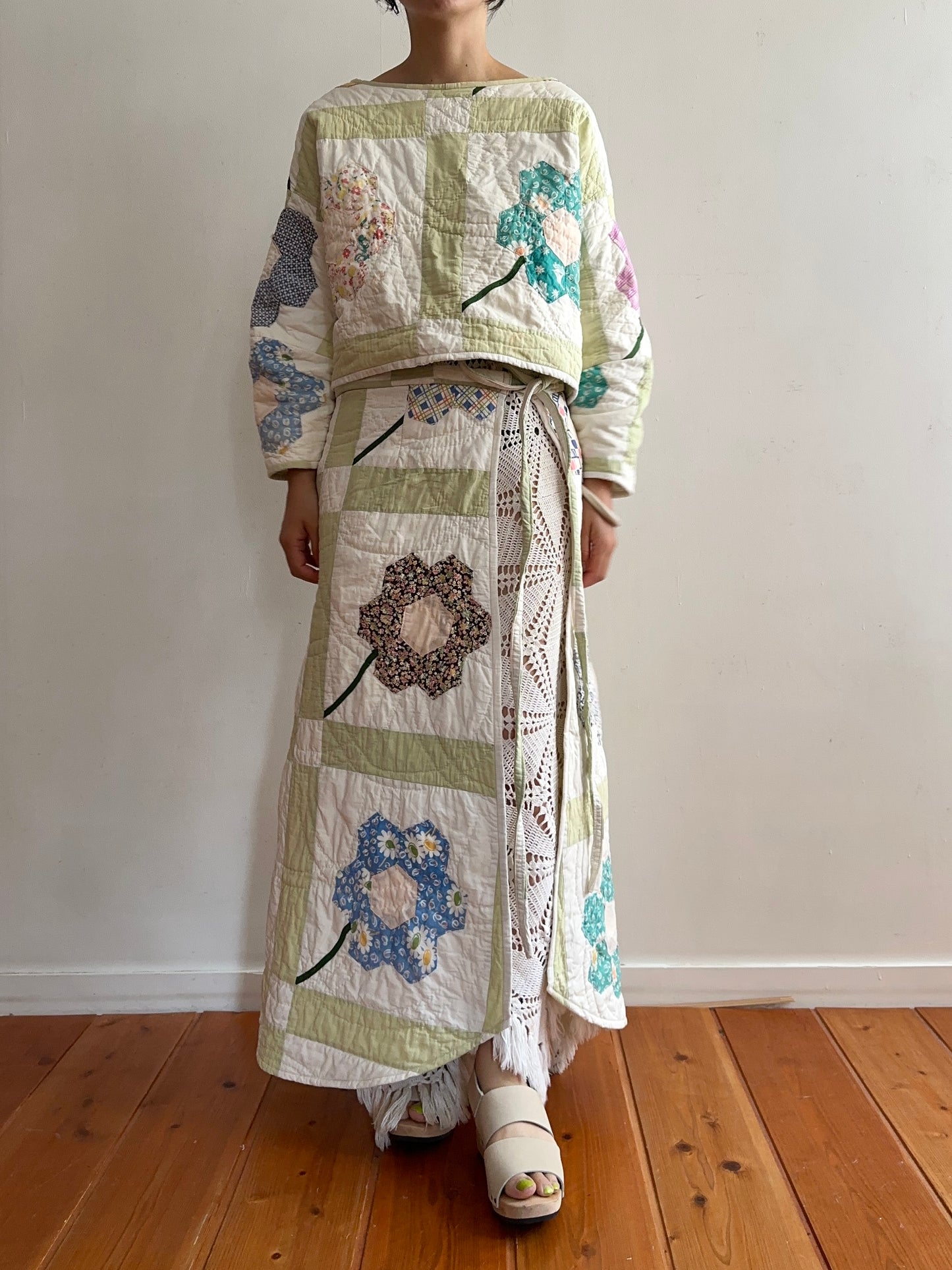 old quilt lantern tops