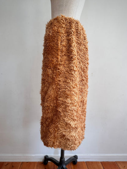 old fur half pants / apricot