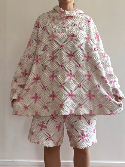 old crochet lace parka