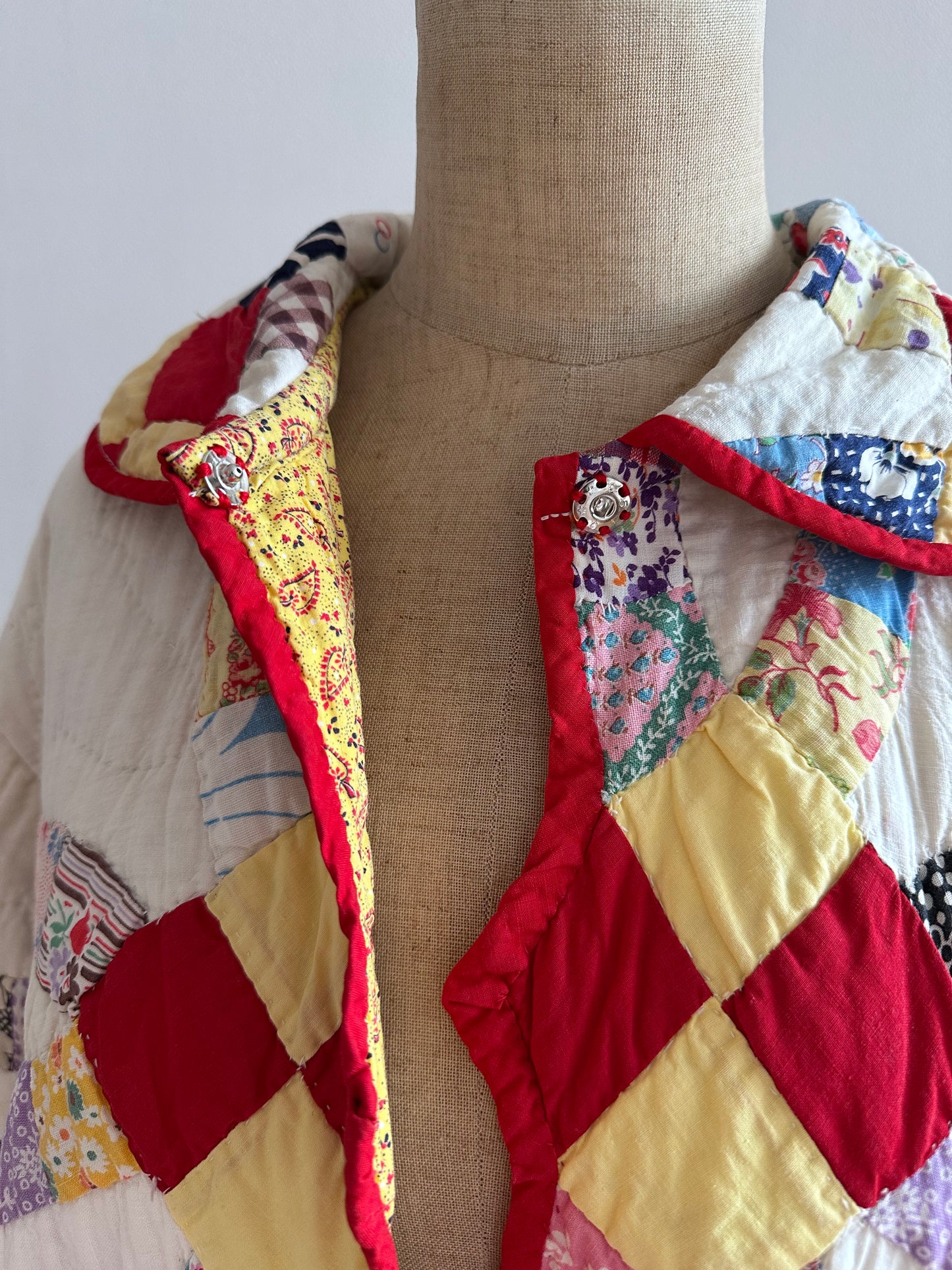 old quilt dress coat