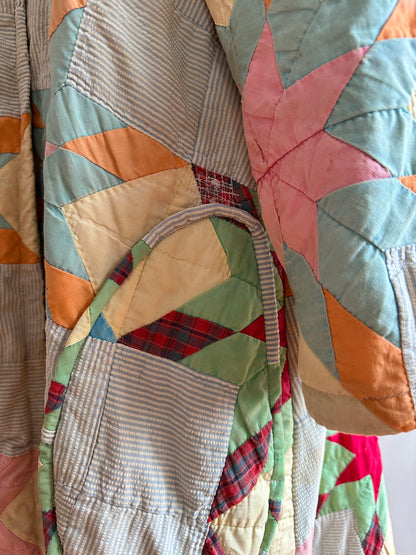 old quilt dress coat