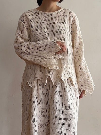 old crochet lace sailor shirts