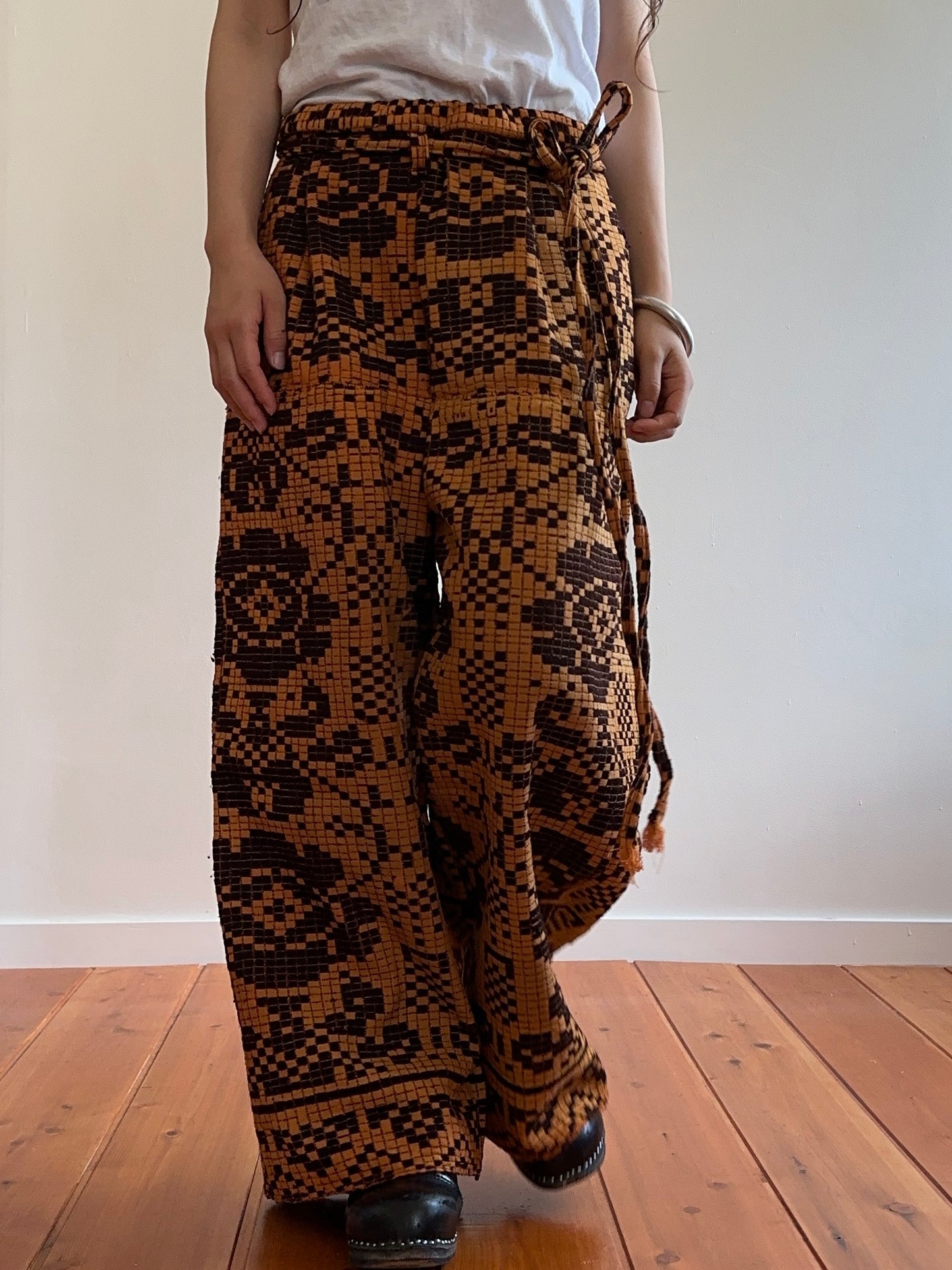 old coverlet tuck wide pants