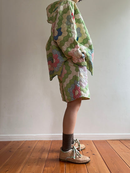 old quilt short pants