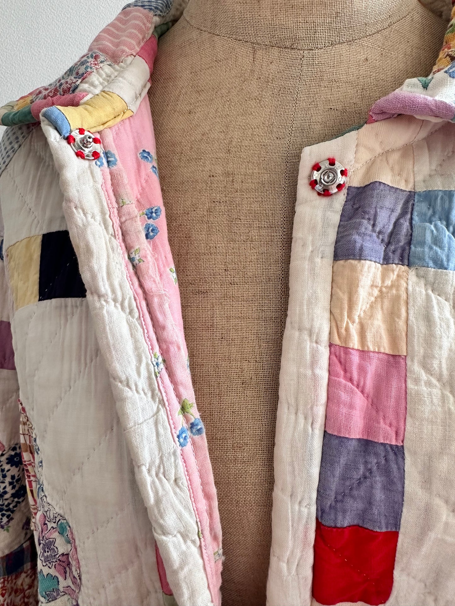 old quilt dress coat