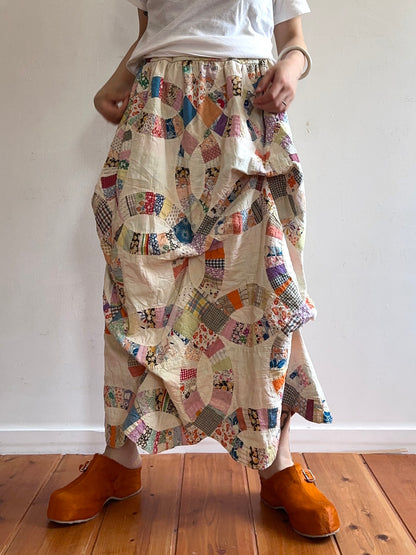 old quilt little change skirt