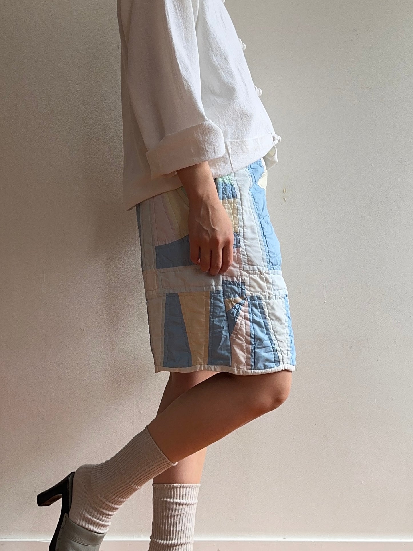 old quilt short pants