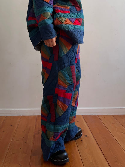 old quilt tuck wide pants