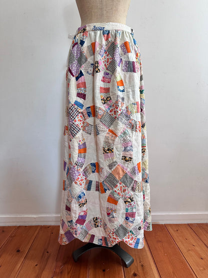 old quilt little change skirt