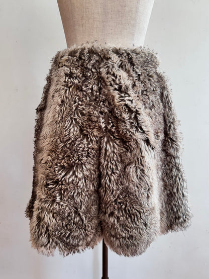 old fur short pants / wolf greige