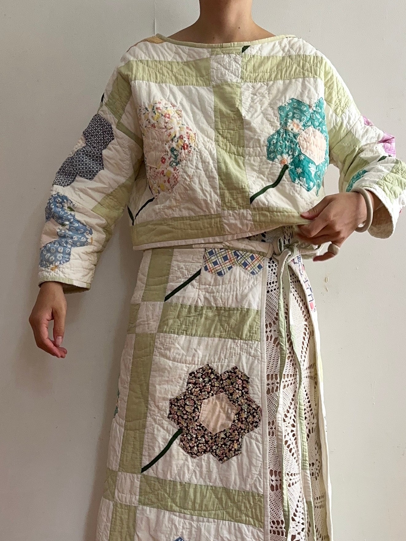 old quilt lantern tops