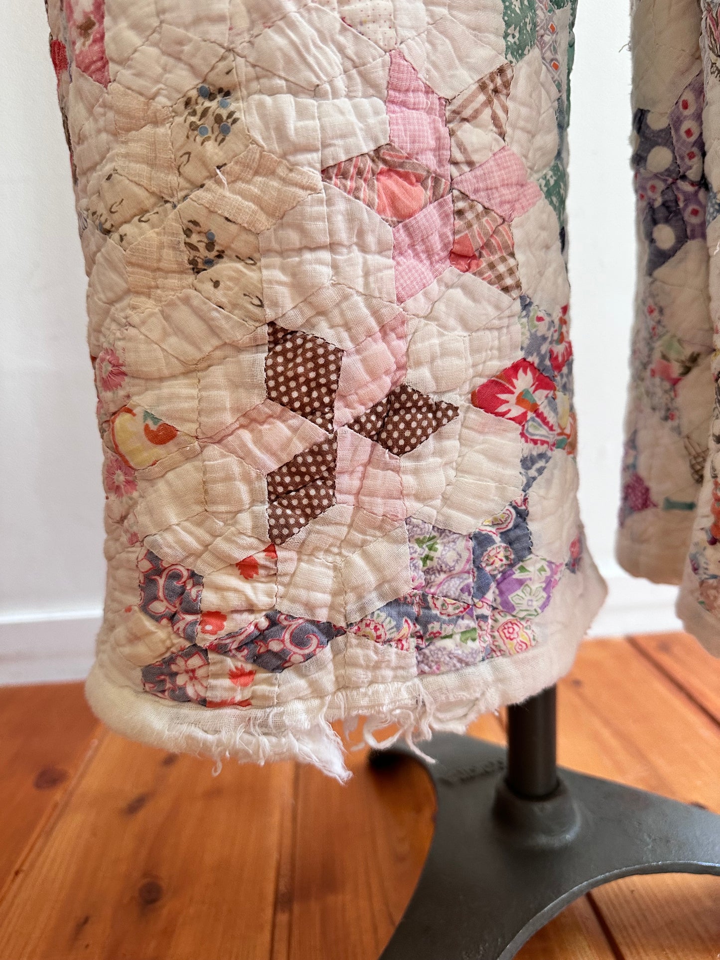 old quilt tuck wide pants