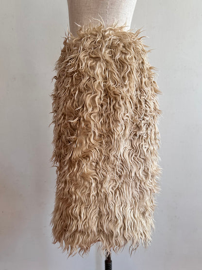 old fur short pants / ivory