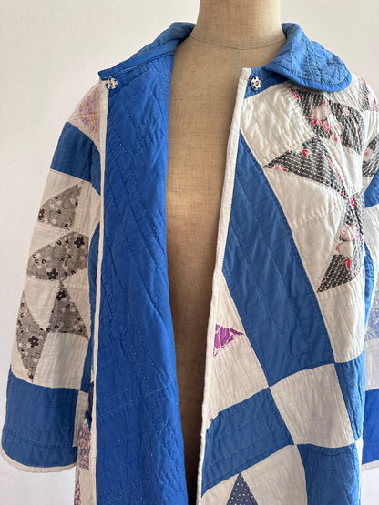 old quilt dress coat