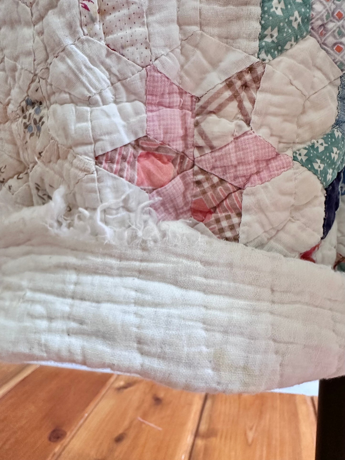old quilt tuck wide pants