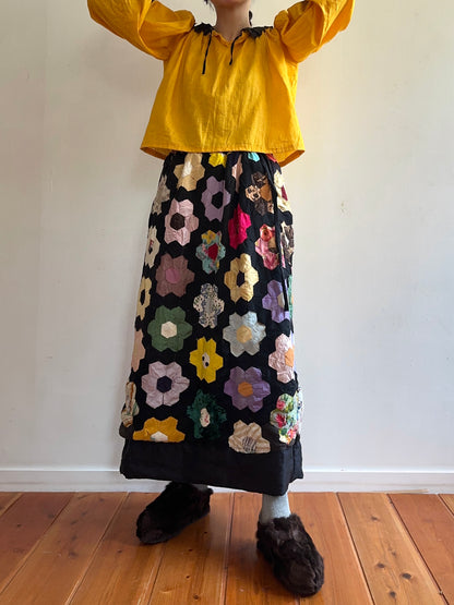 old quilt little change skirt