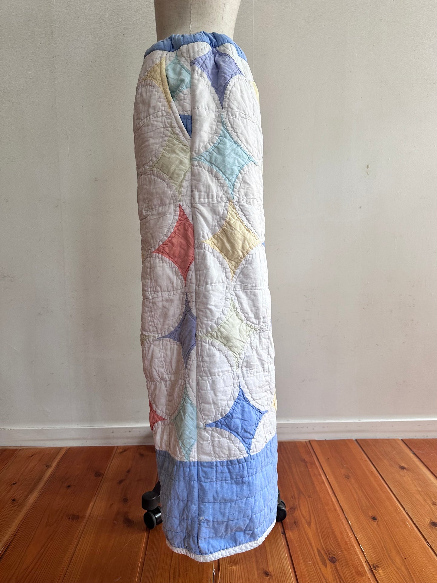 old quilt wide pants