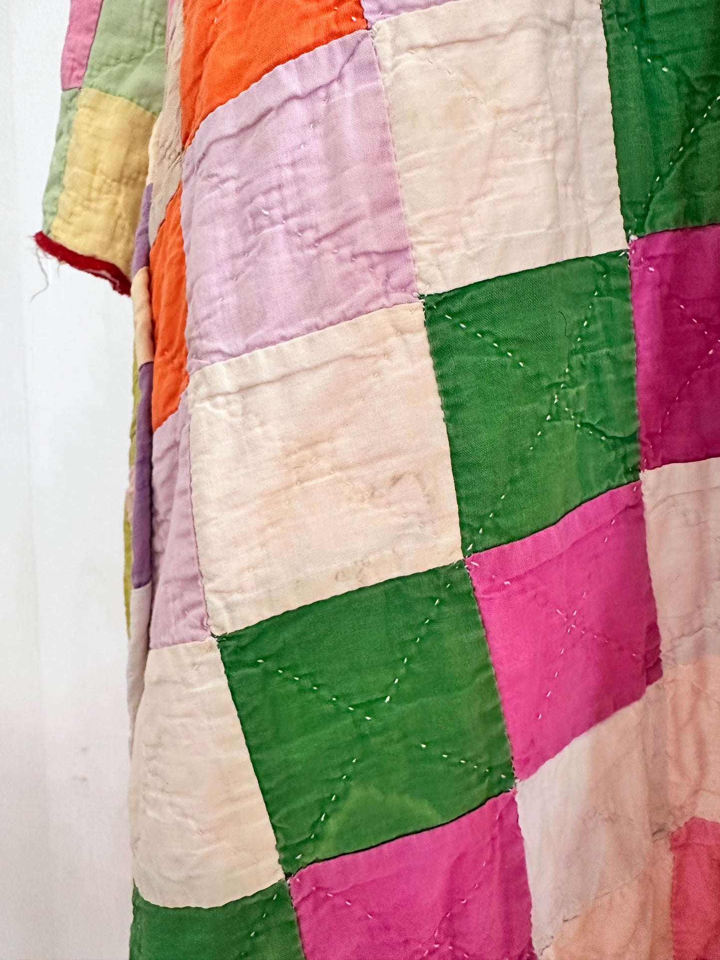 old quilt dress coat