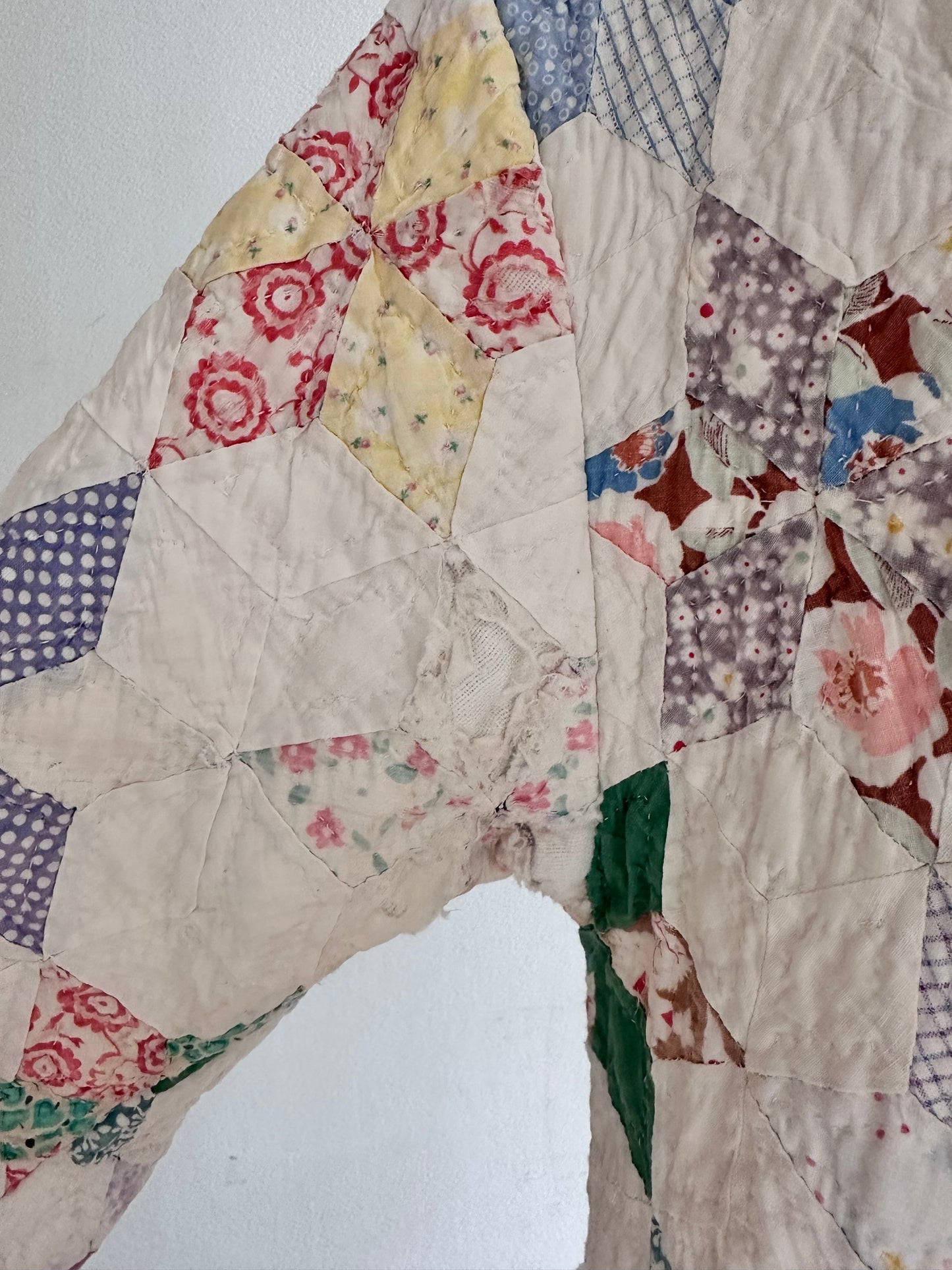 old quilt dress coat