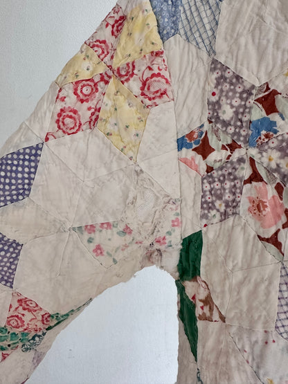 old quilt dress coat