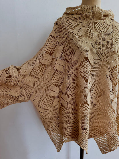 old crochet lace parka