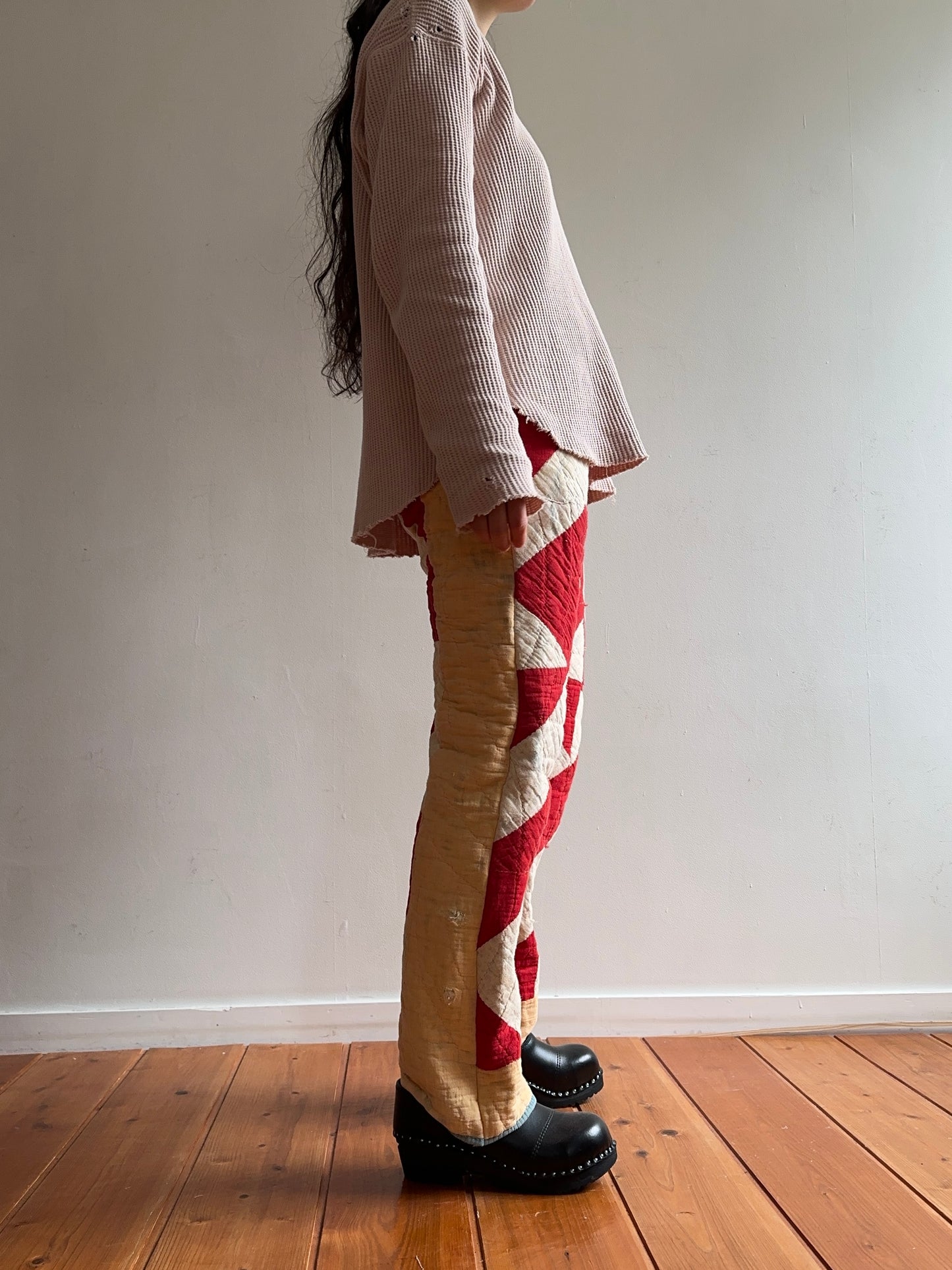 antique quilt slim pants