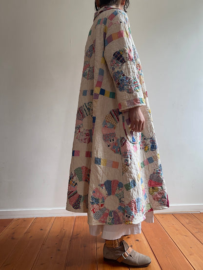 old quilt dress coat