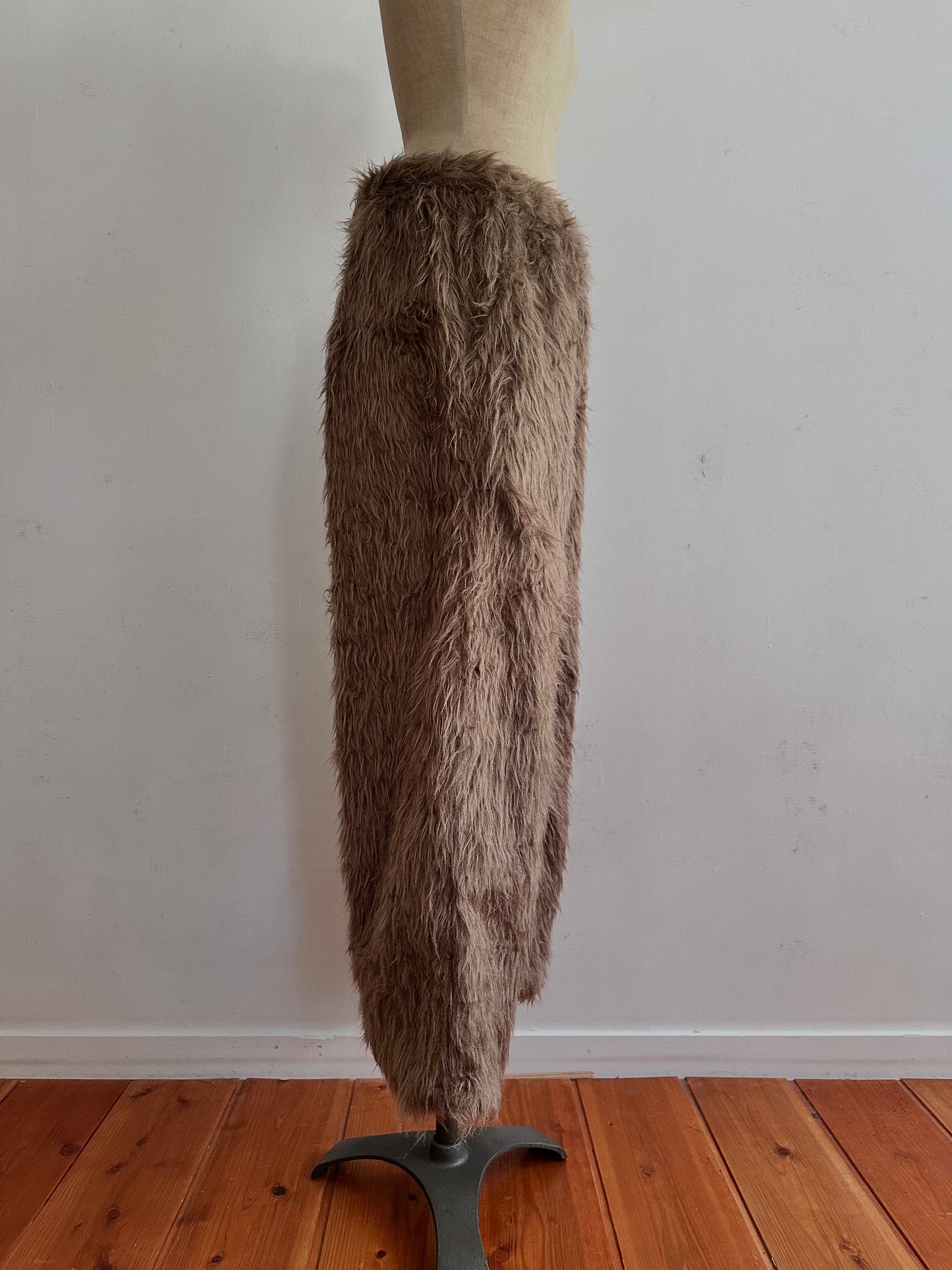 old fur wide pants / mocha