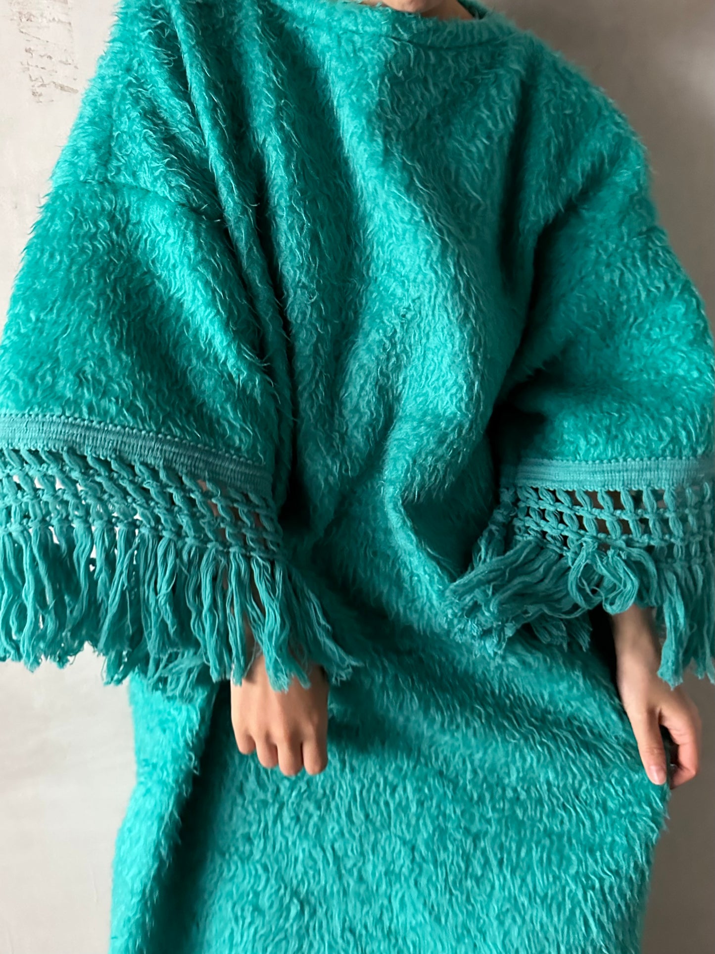 old fur fringe dress