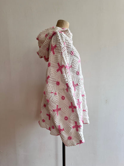 old crochet lace parka