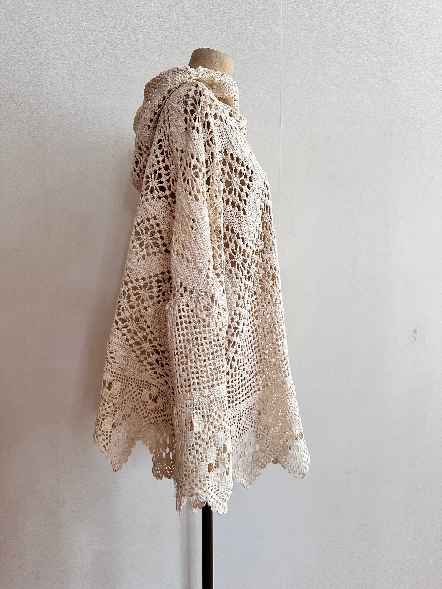 old crochet lace parka
