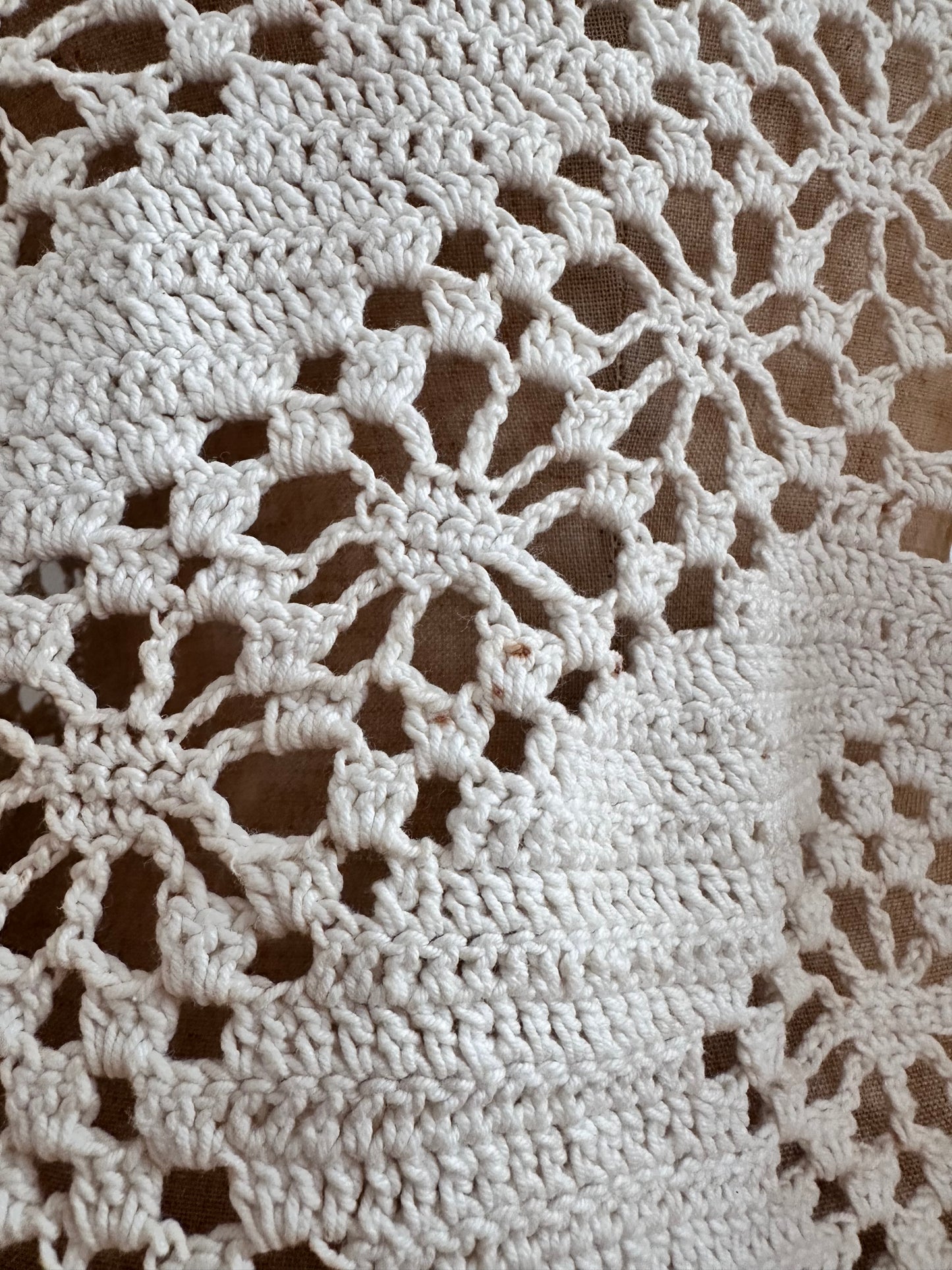 old crochet lace parka