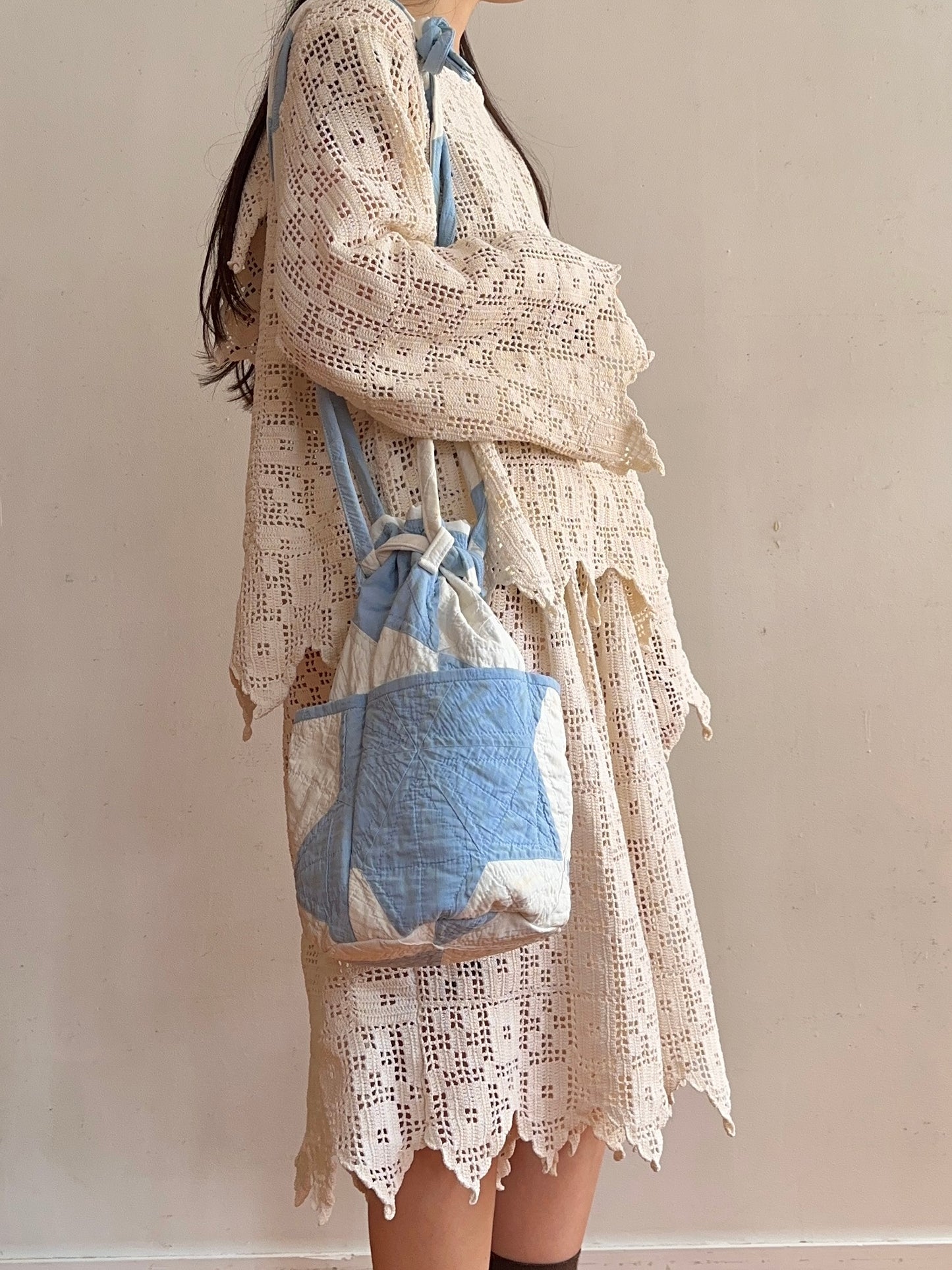 old quilt pocket bag