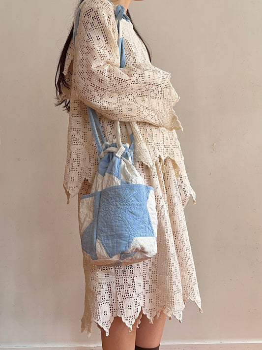 old quilt pocket bag