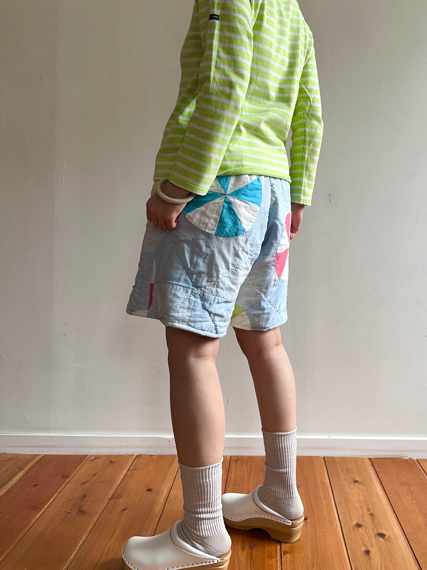 old quilt short pants