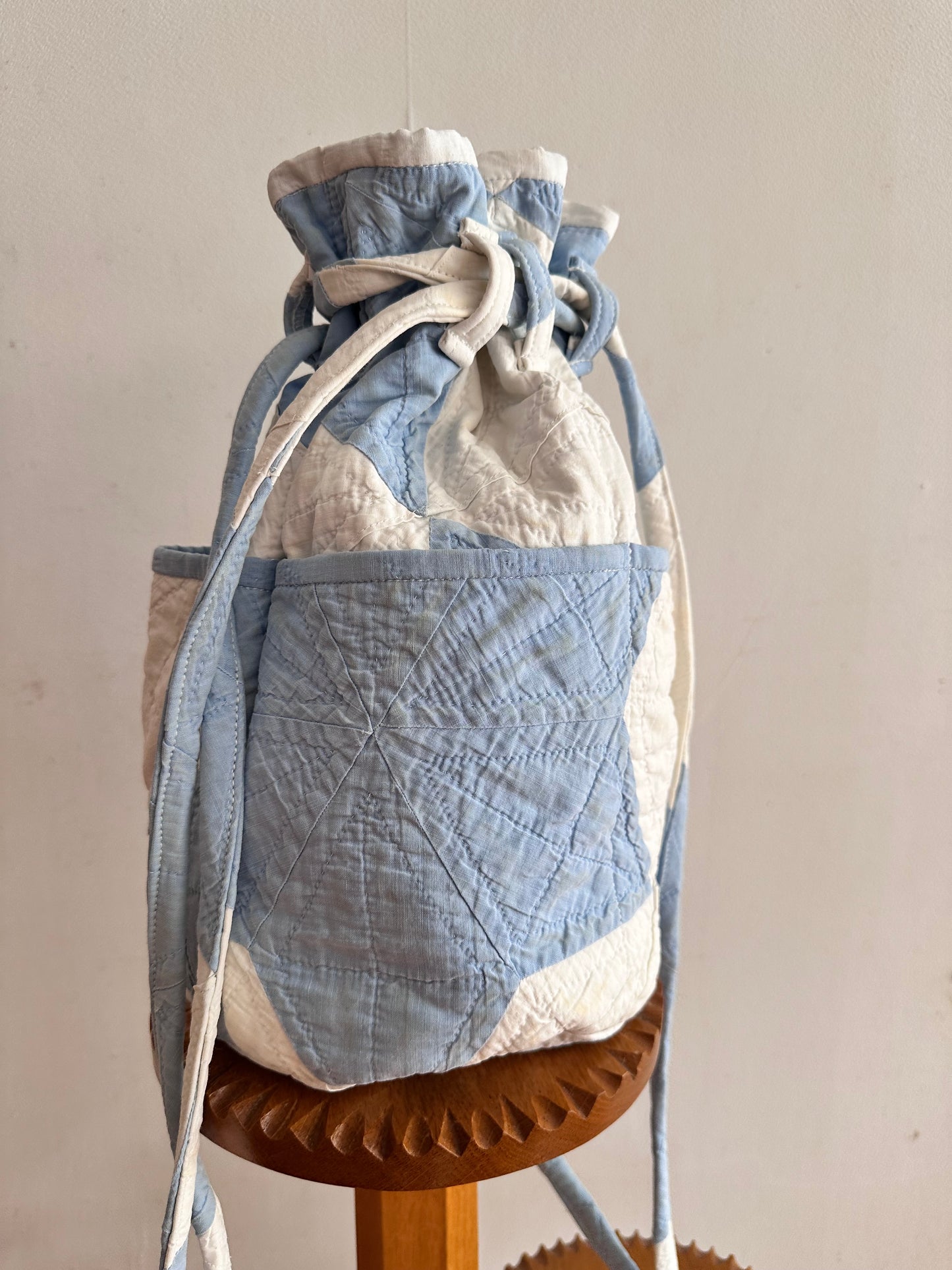 old quilt pocket bag