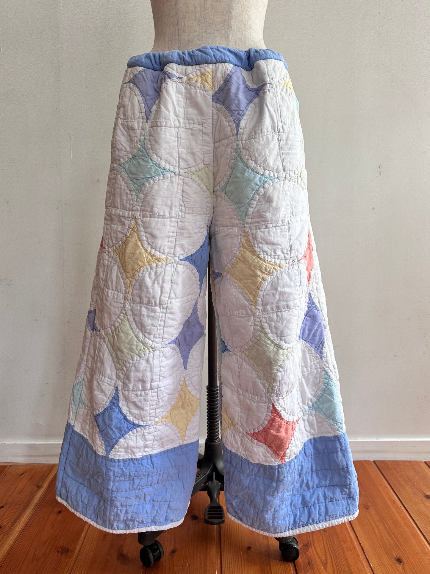 old quilt wide pants