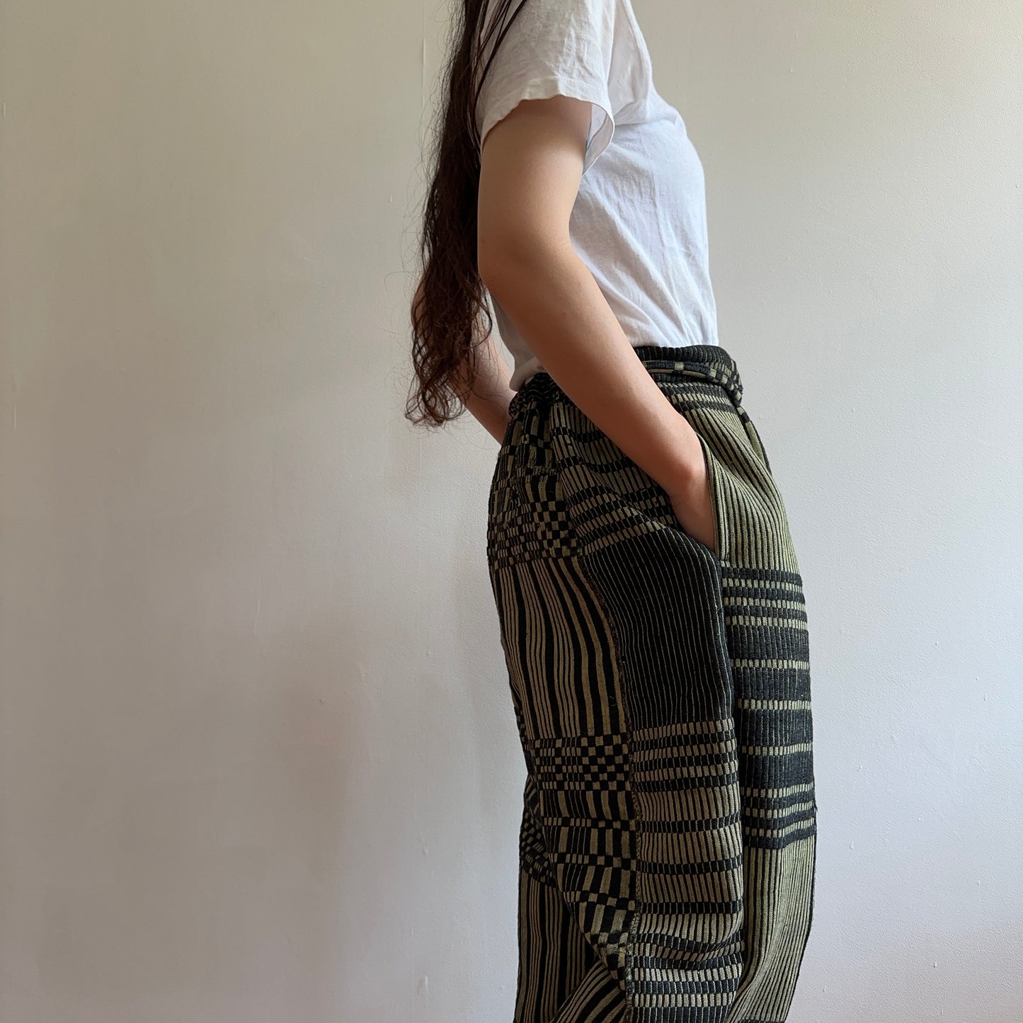 old coverlet tuck wide pants