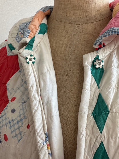 old quilt dress coat
